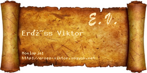 Erőss Viktor névjegykártya
